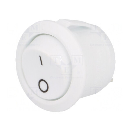 Întrerupător Rocker SPST ON-OFF alb 6A/250VAC | Electronic-mag.ro | Componente Electronice