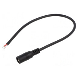 Cablu Alimentare DC 5.5/2.5 Negru 0.25m | Electronic-mag.ro | Componente Electronice