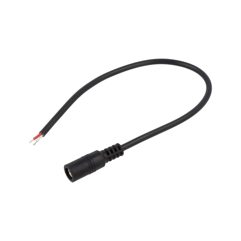 Cablu Alimentare DC 5.5/2.5 Negru 0.25m | Electronic-mag.ro | Componente Electronice
