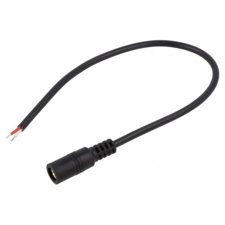 Cablu Alimentare DC 5.5/2.5 Negru 0.25m | Electronic-mag.ro | Componente Electronice