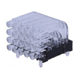 Tub pentru LED-uri; rotund; Ø2mm; Nr.mod: 20; în unghi,pentru PCB