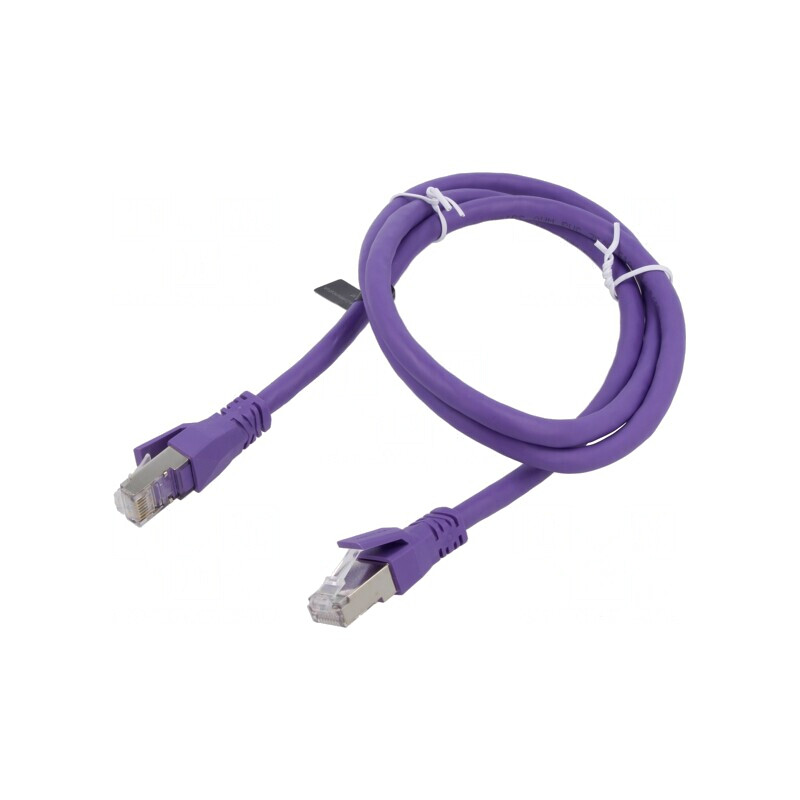 Cablu Patch S/FTP Cat6a OFC PVC Violet 1m 26AWG | Electronic-mag.ro | Componente Electronice