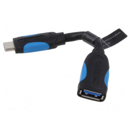 Cablu OTG USB 3.0 USB A la USB C 0.1m Negru | Electronic-mag.ro | Componente Electronice