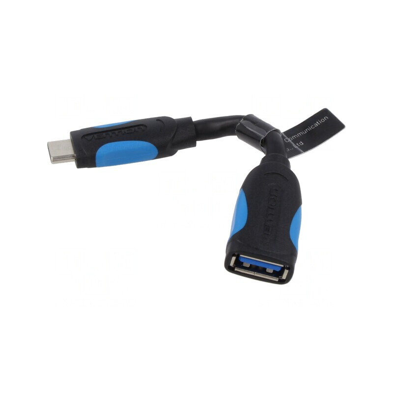 Cablu OTG USB 3.0 USB A la USB C 0.1m Negru | Electronic-mag.ro | Componente Electronice