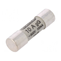 Siguranță fuzibil gG 10A 500V 10.3x38mm | Electronic-mag.ro | Componente Electronice
