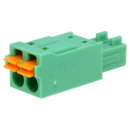 Regletă de conexiuni deconectabilă 2 piste 3,5mm drept | Electronic-mag.ro | Componente Electronice