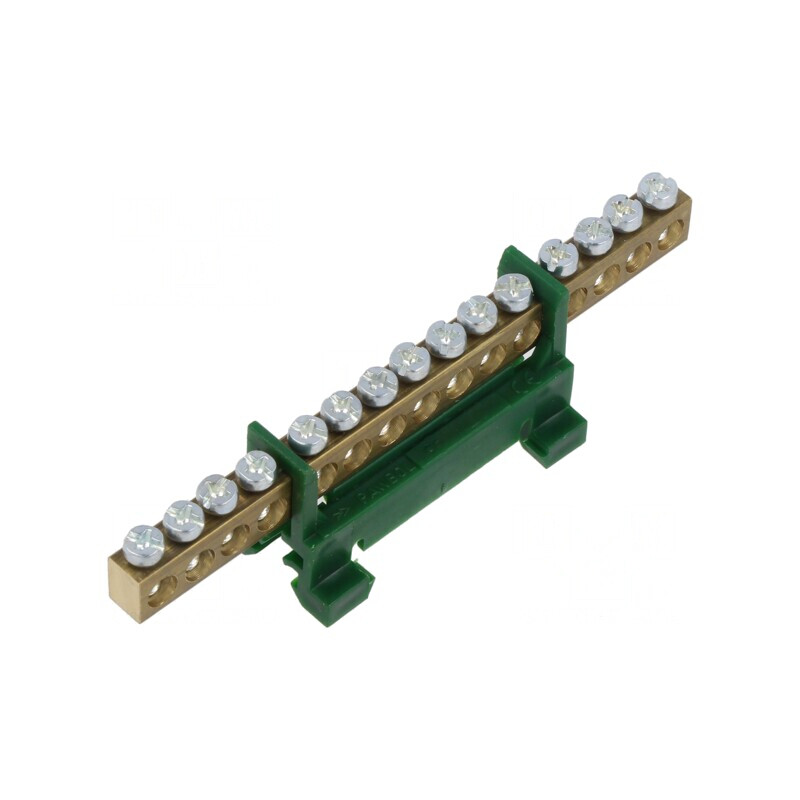 Regletă de Conexiuni 16mm2 12 Borne Verde | Electronic-mag.ro | Componente Electronice