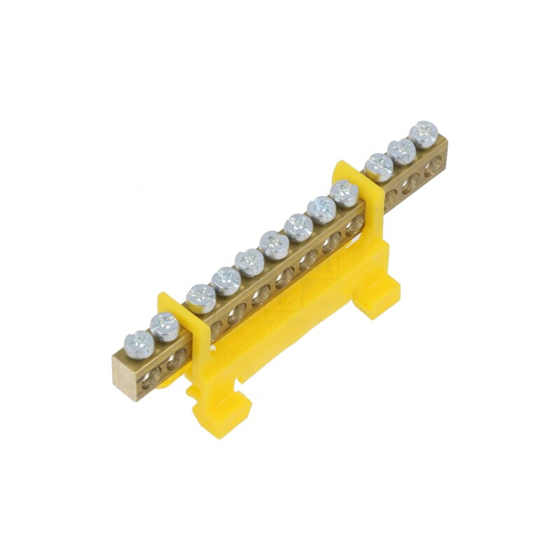 Regletă de Conexiuni 12 Borne Galbenă | Electronic-mag.ro | Componente Electronice