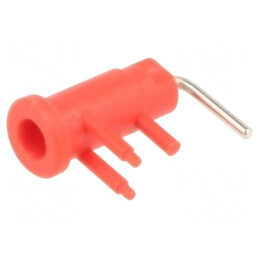 Soclu banană roșie 2mm 10A 600V pe panou | Electronic-mag.ro | Componente Electronice