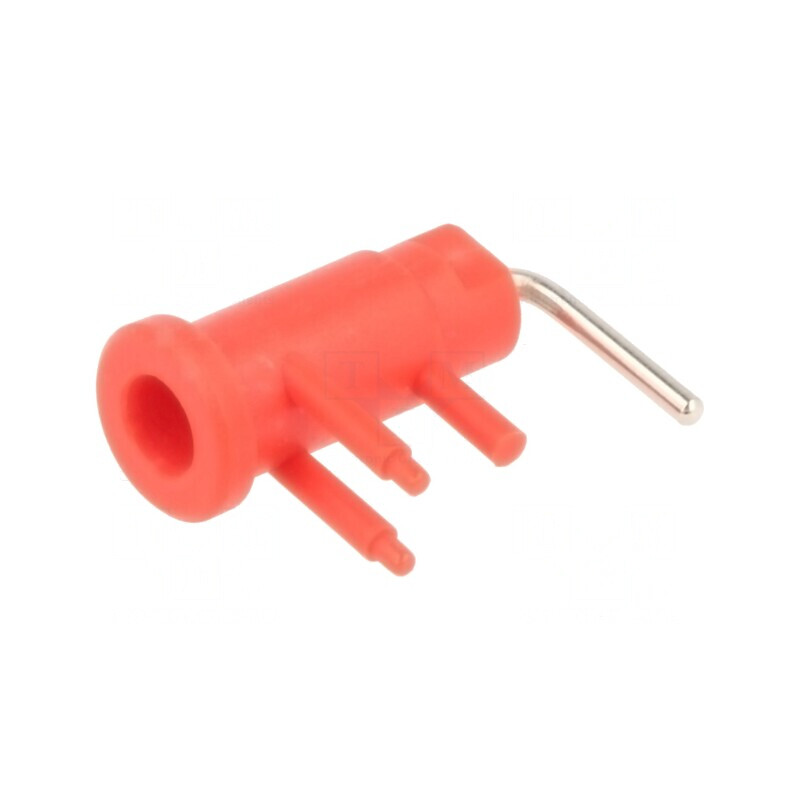 Soclu banană roșie 2mm 10A 600V pe panou | Electronic-mag.ro | Componente Electronice