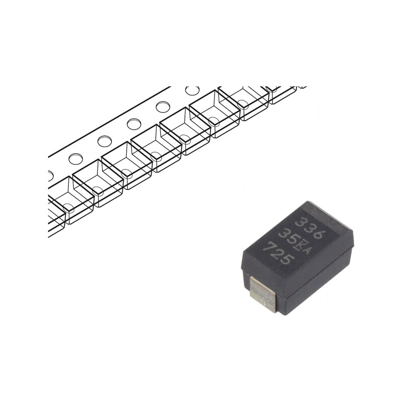 Condensator Tantal Polimer 33uF 35V SMD | Electronic-mag.ro | Componente Electronice