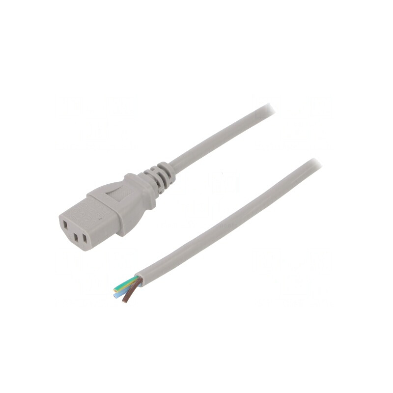 Cablu Alimentare IEC C13 1.8m Gri 10A 250V | Electronic-mag.ro | Componente Electronice