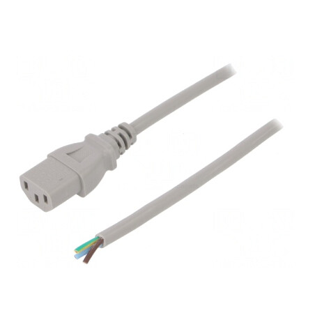 Cablu Alimentare IEC C13 1.8m Gri 10A 250V | Electronic-mag.ro | Componente Electronice