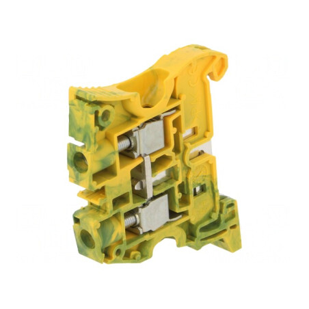 Terminal Îmbinare Șine 0,5-10mm2 2 Borne Galben-Verde | Electronic-mag.ro | Componente Electronice