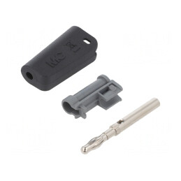 Mufă Banană 4mm Neagră Nichelată 19A | Electronic-mag.ro | Componente Electronice