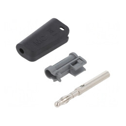 Mufă Banană Neagră 4mm 19A 30VAC 60VDC | Electronic-mag.ro | Componente Electronice