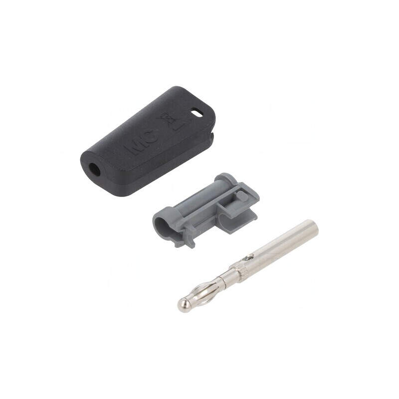 Mufă Banană Neagră 4mm 19A 30VAC 60VDC | Electronic-mag.ro | Componente Electronice