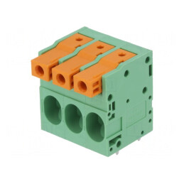 Regletă de conexiuni PCB unghi 90° 10mm 3 piste 51A | Electronic-mag.ro | Componente Electronice