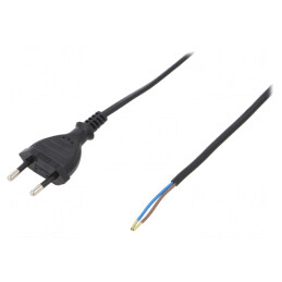 Cablu Alimentare PVC 2m Negru 2x0,5mm2 2,5A