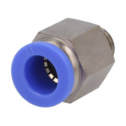 Racord push-in alamă nichelată BLUELINE 0,95-15bar | Electronic-mag.ro | Componente Electronice