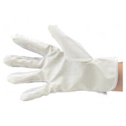 Mănuși de protecție ESD albe S