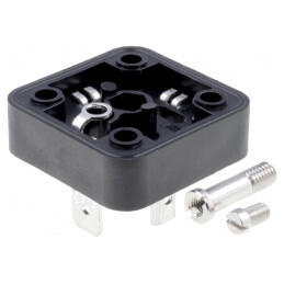 Conector Valvă Soclu 18mm 4 PIN Drept 16A | Electronic-mag.ro | Componente Electronice