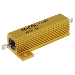 Rezistor Bobinat cu Radiator 1Ω 50W | Electronic-mag.ro | Componente Electronice