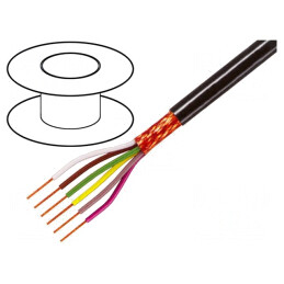 Cablu ecranat 6x0,25mm2 cu împletitură din cupru 49V | Electronic-mag.ro | Componente Electronice