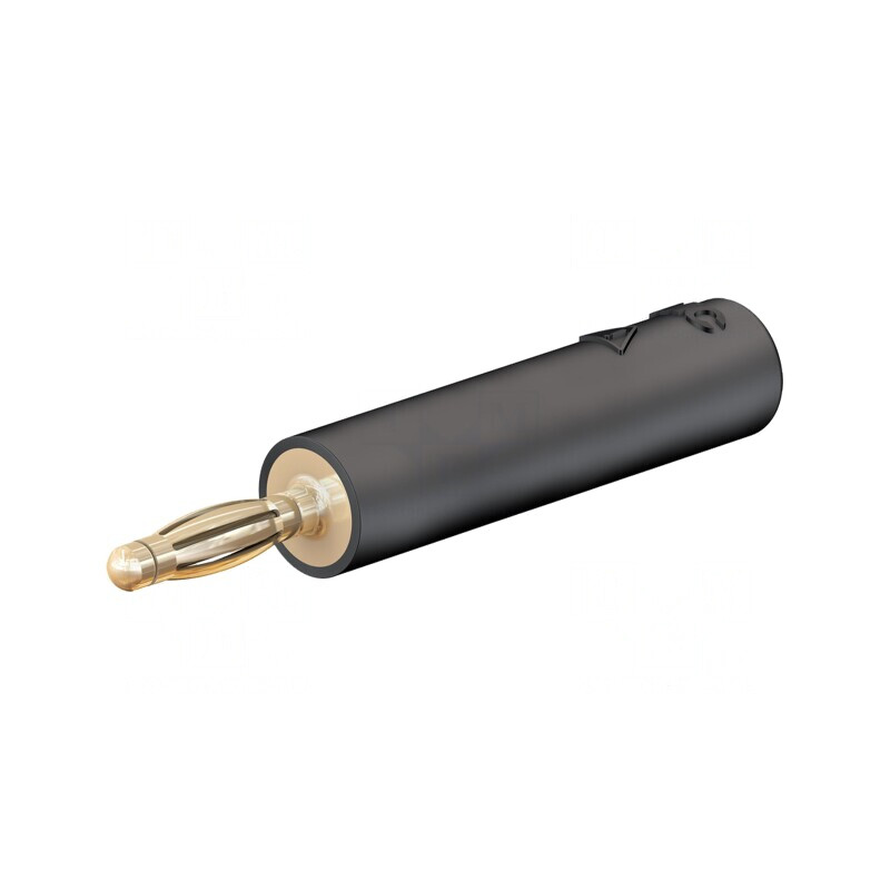 Adaptor Banană 2mm Negru Aurit 10A 36mm | Electronic-mag.ro | Componente Electronice