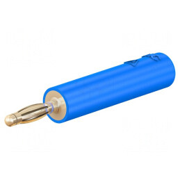Adaptor Banană 2mm 10A Albastru Aurit | Electronic-mag.ro | Componente Electronice