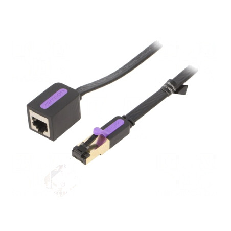 Prelungitor RJ45 0,5m Negru | Electronic-mag.ro | Componente Electronice