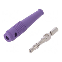 Mufă Banană 4mm 32A Violet | Electronic-mag.ro | Componente Electronice