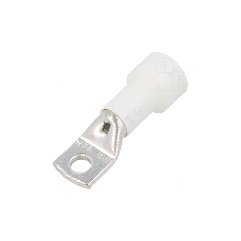 Inelar Tubular M10 Crimpat pe Cablă Albă 95mm2 Ø10.5mm | Electronic-mag.ro | Componente Electronice