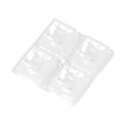 Lentilă LED pătrată transparentă 43-57° 8,5mm | Electronic-mag.ro | Componente Electronice