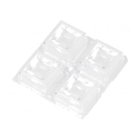 Lentilă LED pătrată transparentă 43-57° 8,5mm | Electronic-mag.ro | Componente Electronice