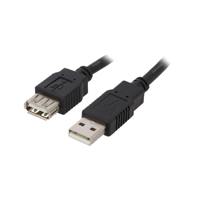 Cablu USB 2.0 USB A la USB A 5m Negru | Electronic-mag.ro | Componente Electronice Cablu USB 2.0 USB A la USB A 5m Negru | Electronic-mag.ro | Componente Electronice