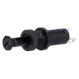 Clemă siguranțe cilindrice 10A 250VAC neagră | Electronic-mag.ro | Componente Electronice