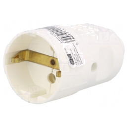 Conector Alimentare AC Mamă 230V Alb 16A IP20 | Electronic-mag.ro | Componente Electronice