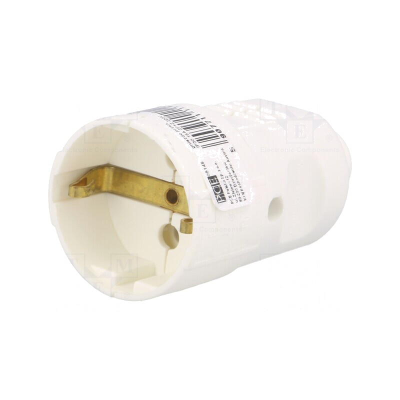 Conector Alimentare AC Mamă 230V Alb 16A IP20 | Electronic-mag.ro | Componente Electronice
