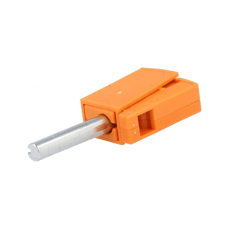 Mufă Banană 4mm 20A Portocalie | Electronic-mag.ro | Componente Electronice