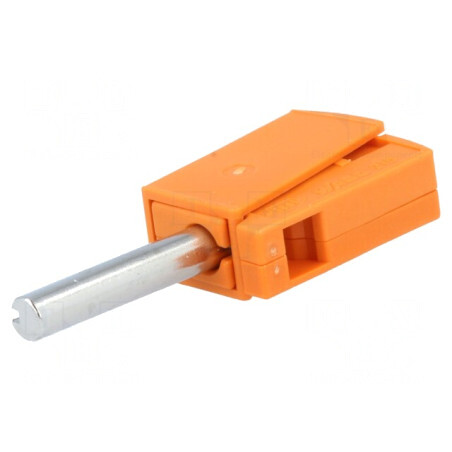 Mufă Banană 4mm 20A Portocalie | Electronic-mag.ro | Componente Electronice