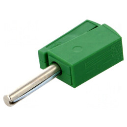 Mufă Banană Verde 4mm 20A 42V Neizolată