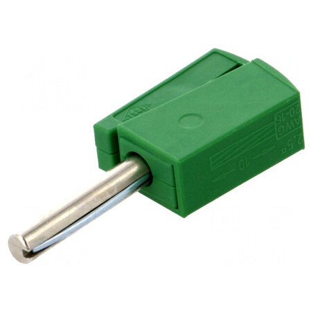 Mufă Banană Verde 4mm 20A 42V Neizolată | Electronic-mag.ro | Componente Electronice
