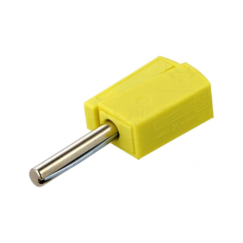 Mufă Banană 4mm 20A 42V Galbenă 40mm | Electronic-mag.ro | Componente Electronice