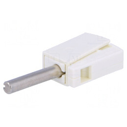 Mufă Banană 4mm Albă 20A 42V | Electronic-mag.ro | Componente Electronice