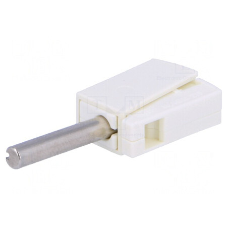 Mufă Banană 4mm Albă 20A 42V | Electronic-mag.ro | Componente Electronice
