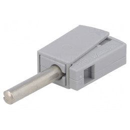 Mufă Banană 4mm 20A 42V Gri | Electronic-mag.ro | Componente Electronice