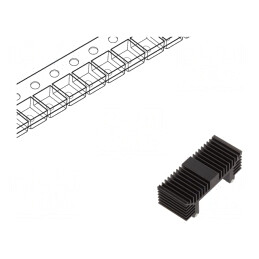 Radiator Extrudat Negru 12.7x31.1x11.7mm | Electronic-mag.ro | Componente Electronice