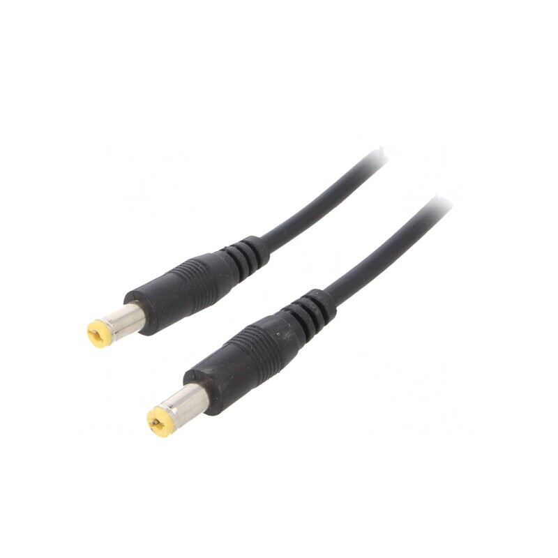 Cablu DC 5,5/2,1 mm Negru 2x0,35mm2 | Electronic-mag.ro | Componente Electronice