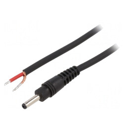 Cablu DC 3,5/1,3 Negru 0,5m | Electronic-mag.ro | Componente Electronice
